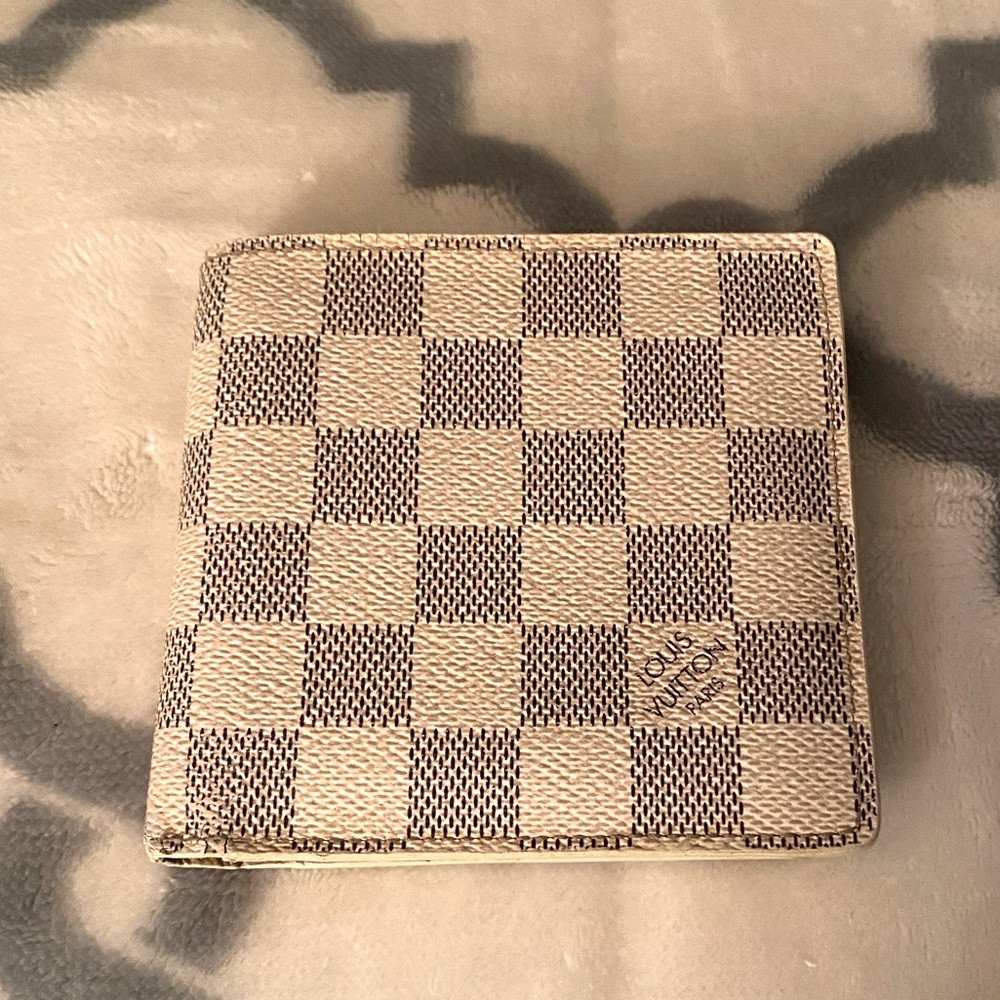 Louis Vuitton Damien Azur unisex bifold wallet